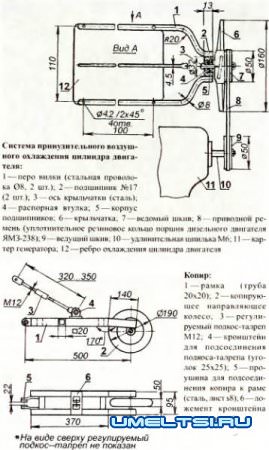 Почвообрабатывающий агрегат мотоокучник-культиватор