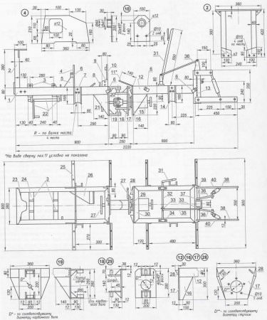 Минитрактор своими руками c ломающейся рамой