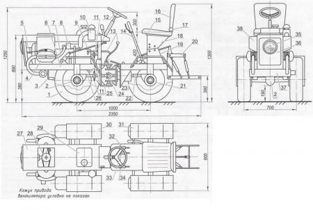Минитрактор своими руками c ломающейся рамой