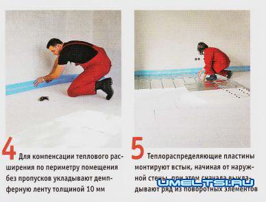 Монтаж системы  напольного отопления