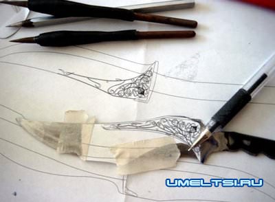 Травление металла: рисунок на лезвии ножа Травление металла: рисунок на лезвии ножа