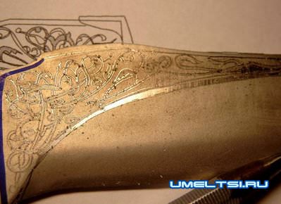 Травление металла: рисунок на лезвии ножа Травление металла: рисунок на лезвии ножа