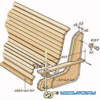 Деревянные садовые качели своими руками