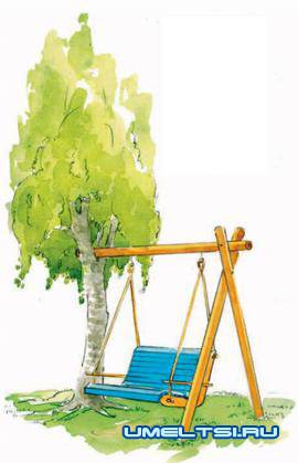 Деревянные садовые качели своими руками