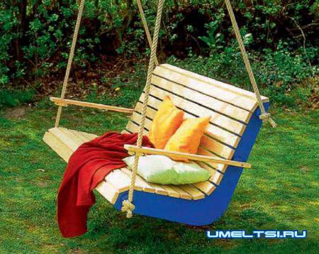 Деревянные садовые качели своими руками