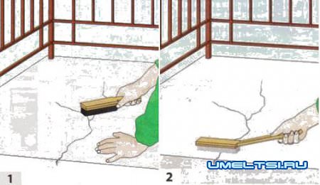 Заделка трещин в бетоне