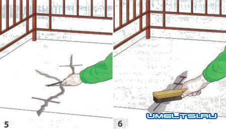 Заделка трещин в бетоне