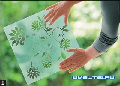 Роспись по трафаретам на стене Роспись по трафаретам на стене