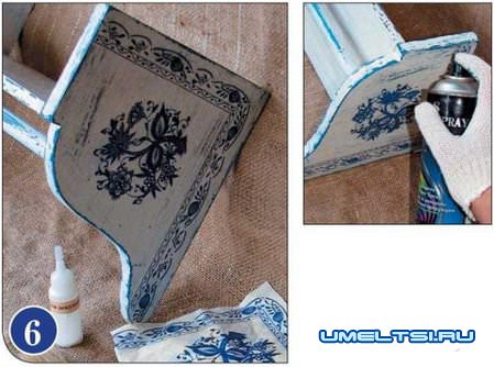 Украшаем гжельскою росписью полку