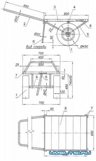 Платформенная тачка - тележка своими руками Платформенная тачка - тележка своими руками