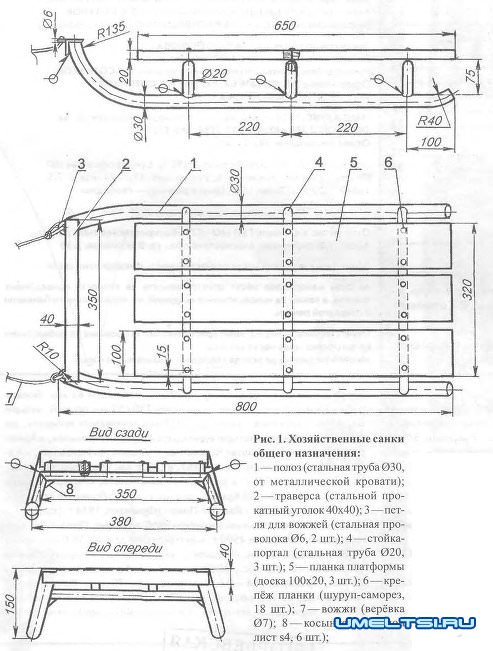 Санки своими руками Санки своими руками