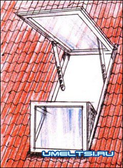 Окно-балкон в мансарде