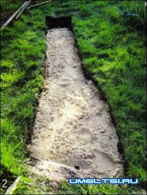 Изготовление дорожек из спилов Изготовление дорожек из спилов