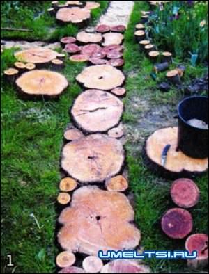 Изготовление дорожек из спилов Изготовление дорожек из спилов