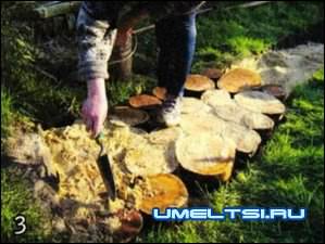 Изготовление дорожек из спилов Изготовление дорожек из спилов