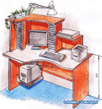 Компьютерный стол своими руками
