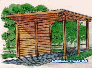 Как построить навес для машины своими руками Как построить навес для машины своими руками