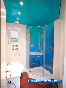 Отделка потолка в ванной и на кухне