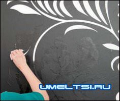 Декорирование стен с помощью трафаретов Декорирование стен с помощью трафаретов