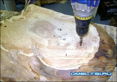 просверливаем по шканты отверствие просверливаем по шканты отверствие