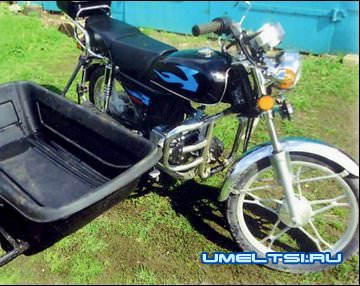 Самодельная коляска к мопеду Альфа Самодельная коляска к мопеду Альфа