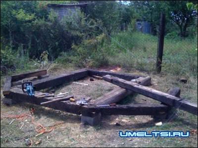 объязка брусьев основы беседки объязка брусьев основы беседки