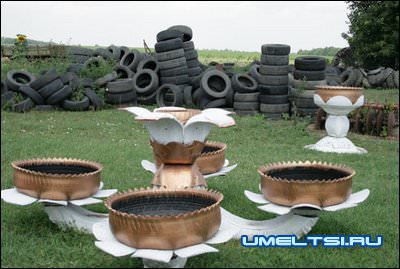 Поделки из автомобильных шин Поделки из автомобильных шин
