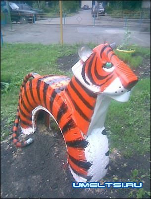 Поделки из автомобильных шин Поделки из автомобильных шин