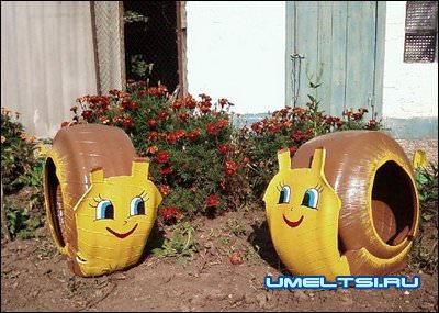 Поделки из автомобильных шин Поделки из автомобильных шин