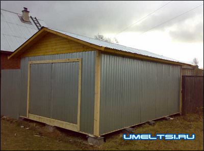 Строительство каркасного гаража Строительство каркасного гаража