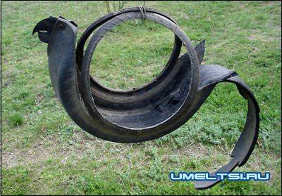 Попугай из покрышки