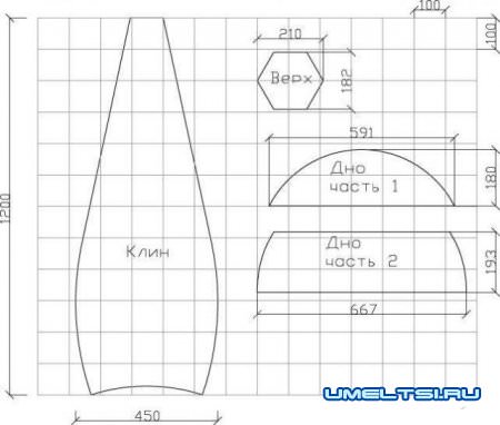 выкройка кресло-мешок