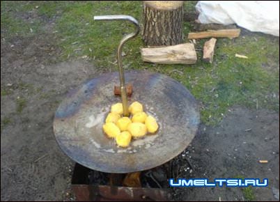 Самодельная сковорода на рыбалку