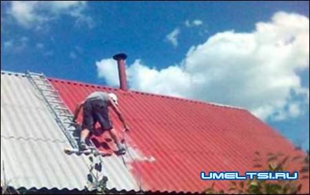 покраска шифера своими руками покраска шифера своими руками