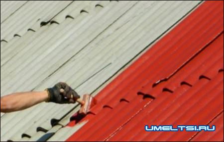 покраска шифера своими руками покраска шифера своими руками