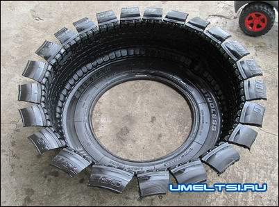 клумба из покрышки