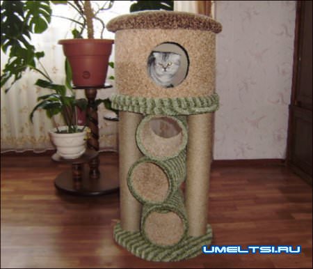 Кошачий игровой комплекс своими руками