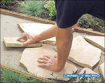 дорожка с плитняка раскладка вапняка