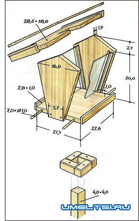 Кормушка для птиц-чертеж Кормушка для птиц-чертеж