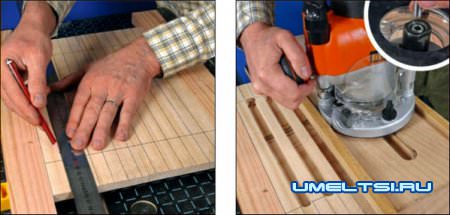 Ход работ по изготовлению разделочной доски