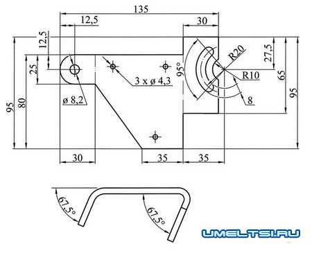 чертеж скребок