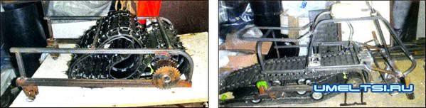 Компактный самодельный снегоход Компактный самодельный снегоход