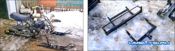 Компактный самодельный снегоход Компактный самодельный снегоход