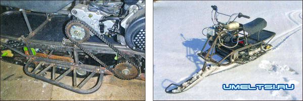 Компактный самодельный снегоход Компактный самодельный снегоход