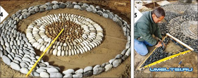 Технология укладки камня на террасе-ход работ