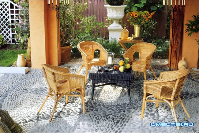 Технология укладки камня на террасе