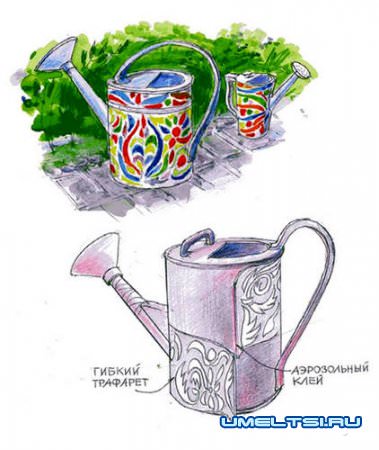 Декупаж лейки