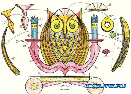 светильник сова схема
