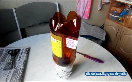 Гном из пластиковых бутылок своими руками Гном из пластиковых бутылок своими руками