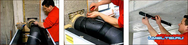 Двухсторонний камин ход работ